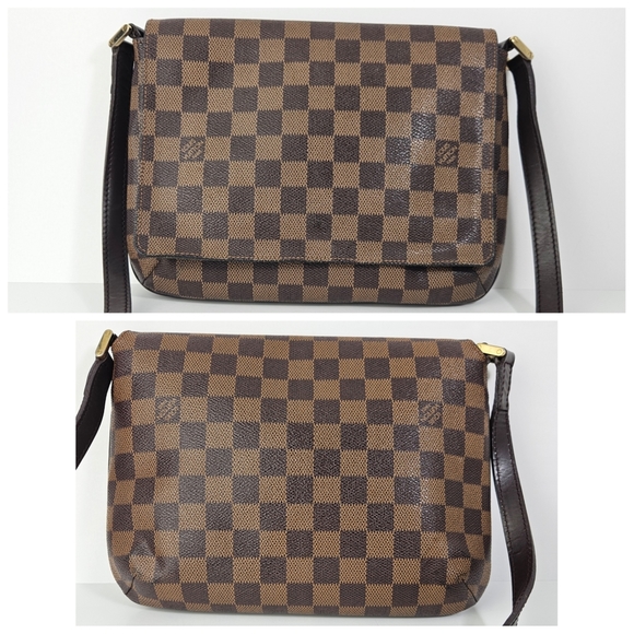 Authentic Louis Vuitton Damier Ebene Musette Tango #3624M - Picture 3 of 6
